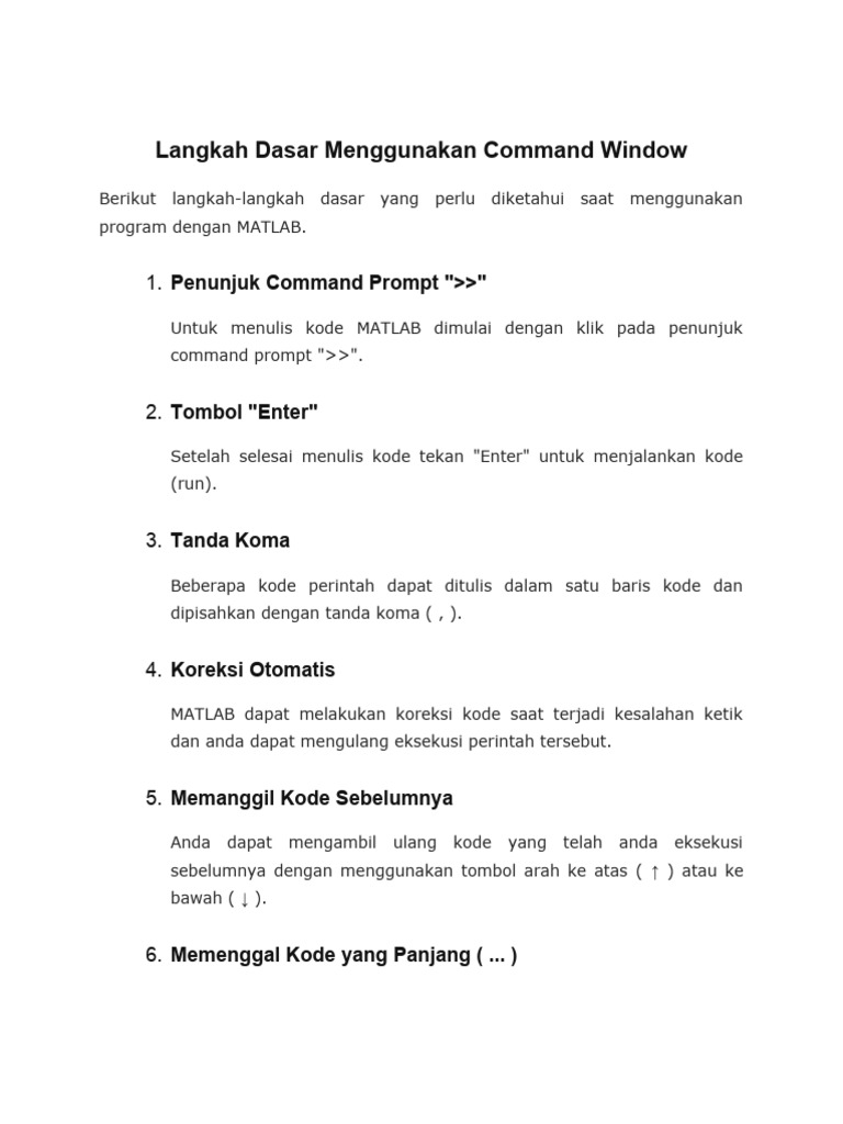 Langkah dasar menggunakan command window pdf komputer