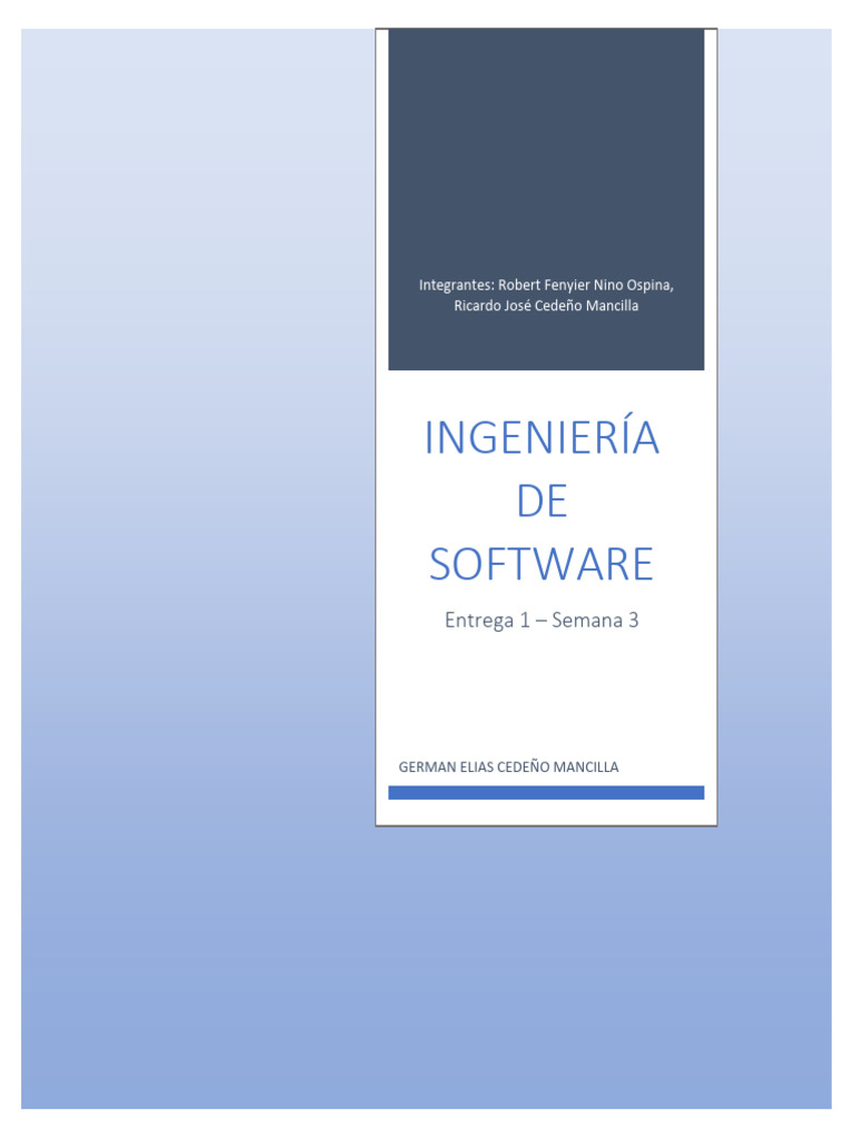 Tercera Entrega2 Ing Soft 1 | PDF | Software | Ingeniería de software