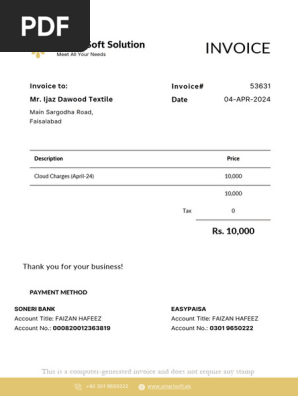 White Gold Simple Business Invoice (1)
