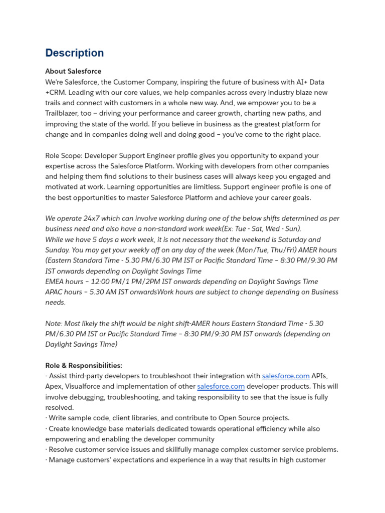 Salesforce Dev Support Engineer | PDF | Troubleshooting | Information ...