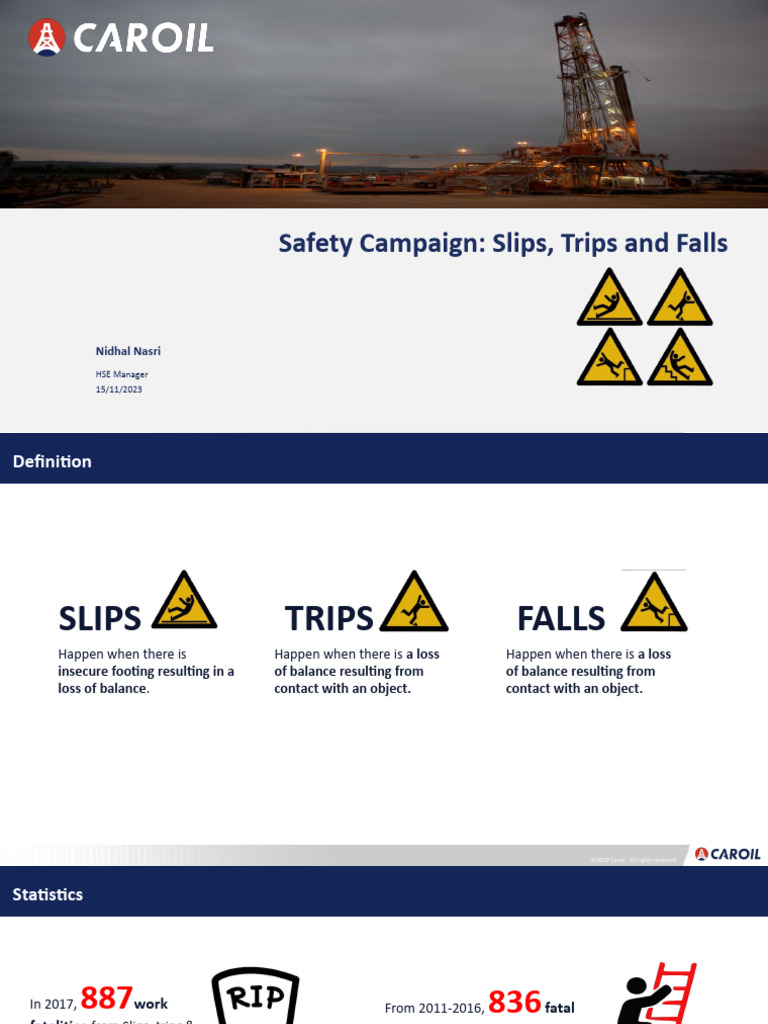 Slips, trip and falls PDF Housekeeping Safety