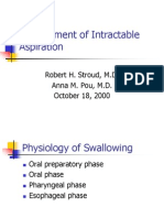 Management of Intractable Aspiration: Robert H. Stroud, M.D. Anna M. Pou, M.D. October 18, 2000