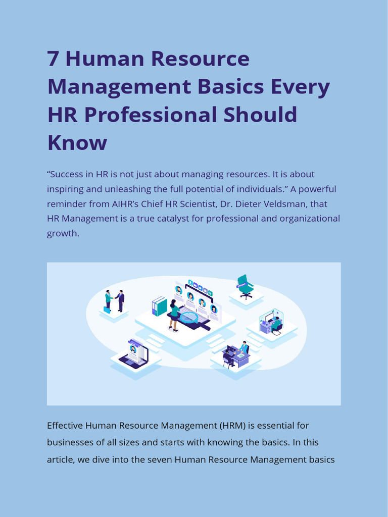7 Key HR Management Fundamentals | PDF | Human Resource Management ...