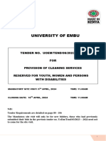 UoEm 2023 2024 Tender For Provision Cleaning