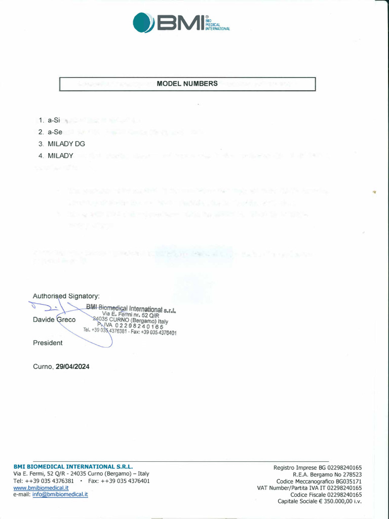 Model Numbers | PDF