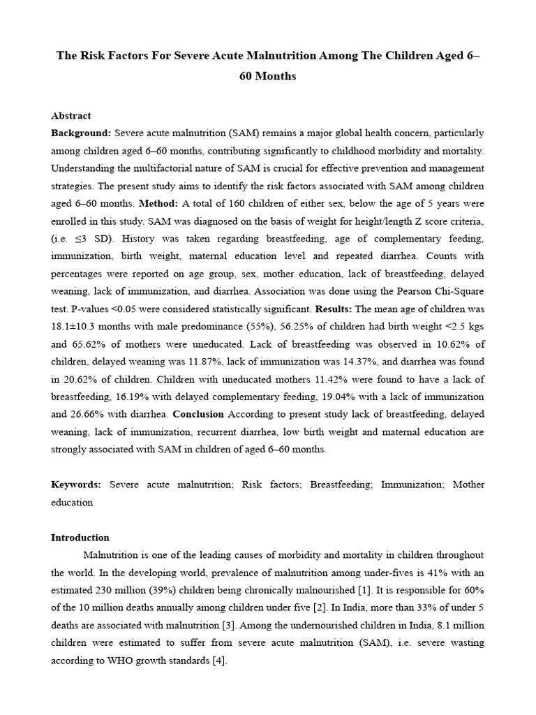 the-risk-factors-for-severe-acute-malnutrition-among-the-children-aged