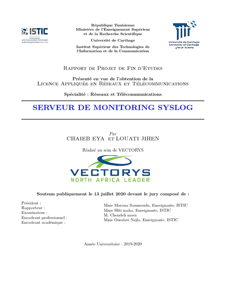 Serveur de Monitoring Syslog en Réseaux | PDF | Serveur (Informatique ...