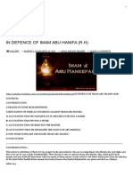 In Defence of Imam Abu Hanifa (R.H) - Islaah