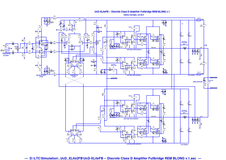 UcD-XLiteFB - Discrete Class D Amplifier Fullbridge REM BLONG v.1 | PDF