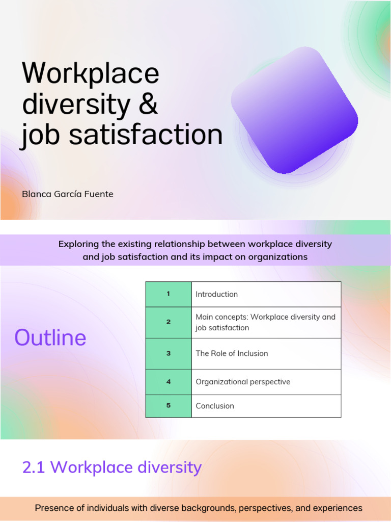 Impact of Diversity on Job Satisfaction | PDF | Diversity (Business ...