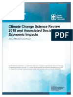 Climate Change Science Review 2018 and Associated Social and Economic Impacts