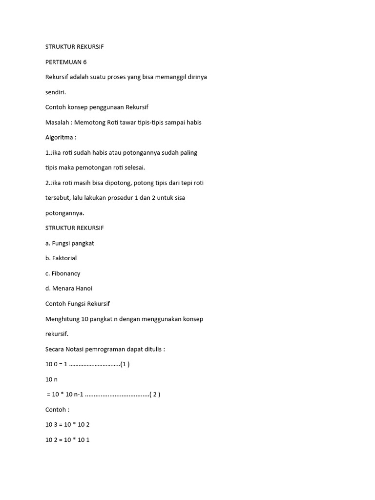 Algoritma Rekursif dalam Python | PDF | Metode & Bahan Ajar | Komputer