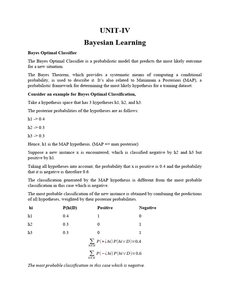 Bayesian Learning and Classifiers Explained | PDF | Artificial Neural ...