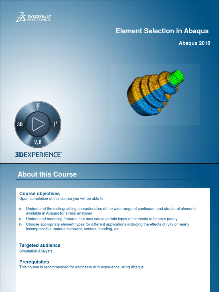 Element Selection-Summary | PDF | Mechanical Engineering | Applied And ...