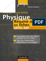 9 Physique Résumé Du Cours en Fiches MPSI-MP