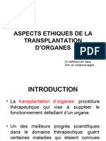 Les ASPECTS MEDICO-LEGAUX DE LA TRANSPLANTATION D'ORGANES Ok