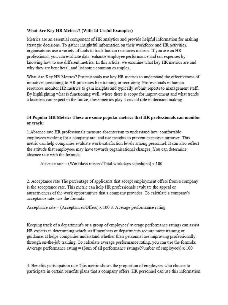 Assessing Recruitment Metrics for Value | PDF | Employee Retention ...