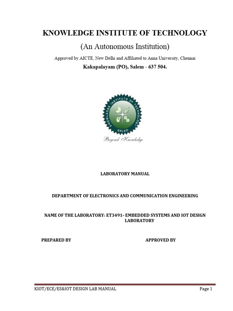 ET3491 Embedded Systems Lab Manual | PDF | Assembly Language | Internet ...