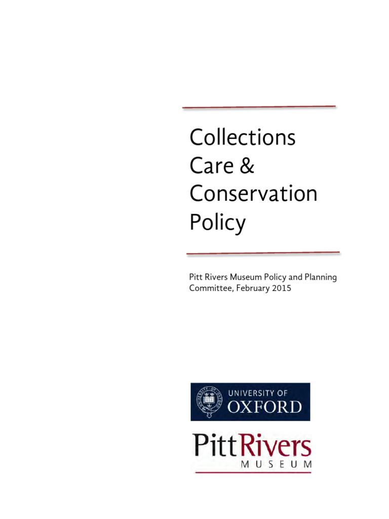 PRM Collections Care and Conservation Policy | PDF | Museum | Cultural ...