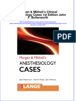 Textbook Ebook Morgan Mikhails Clinical Anesthesiology Cases 1St Edition John F Butterworth All Chapter PDF