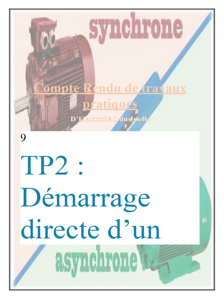 Démarrage Direct d'un Moteur Triphasé | PDF | Ingénierie de l'énergie ...