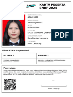 Kartu Peserta SNBP 2024: 424423028 Arinda Jayanti 0054982144 Sman 5 Bandar Lampung Kota Bandar Lampung Prov. Lampung