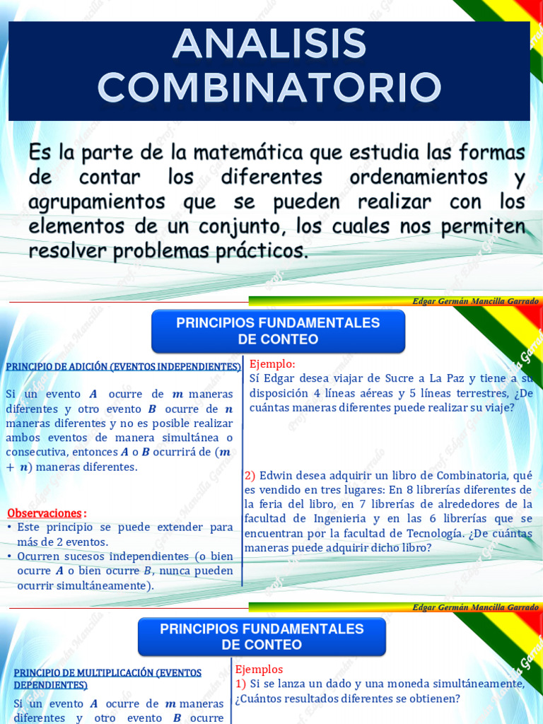 Analisis Combinatorio | PDF | Permutación | Conceptos matemáticos