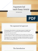 Argumement-Led Approach Essay
