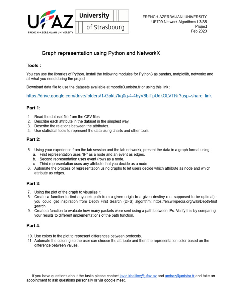 Network Algorithms Project with Python | PDF | Computer Network ...