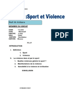 SPORT ET Viloence