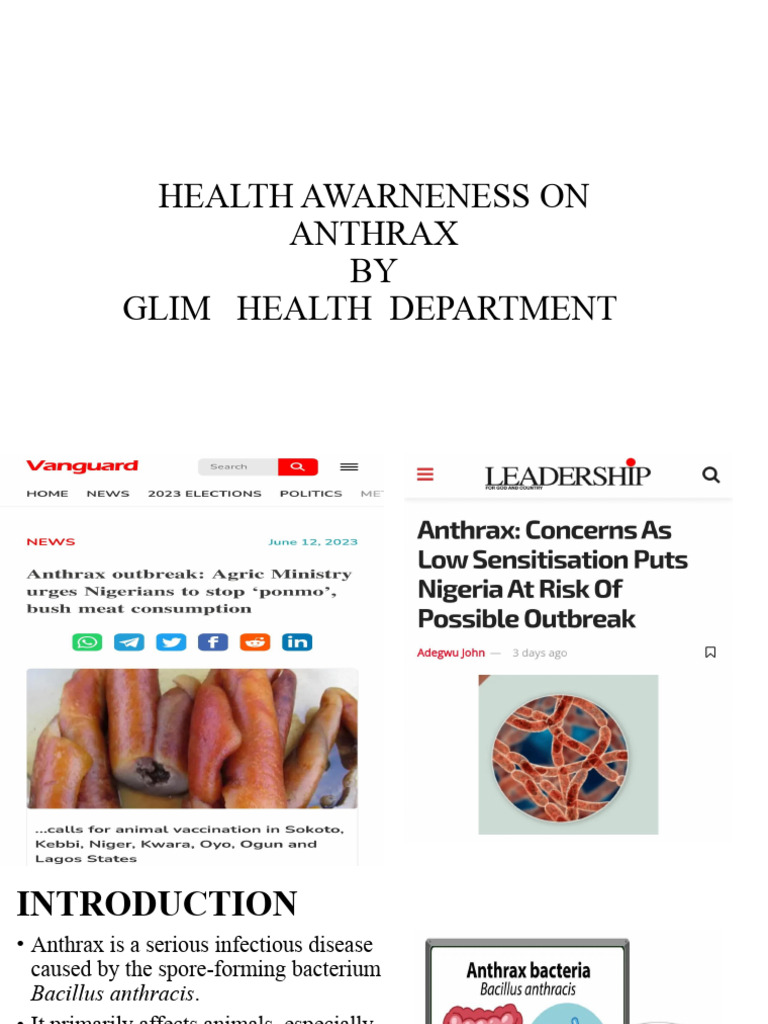 Anthrax Awareness Guide by GLIM | PDF