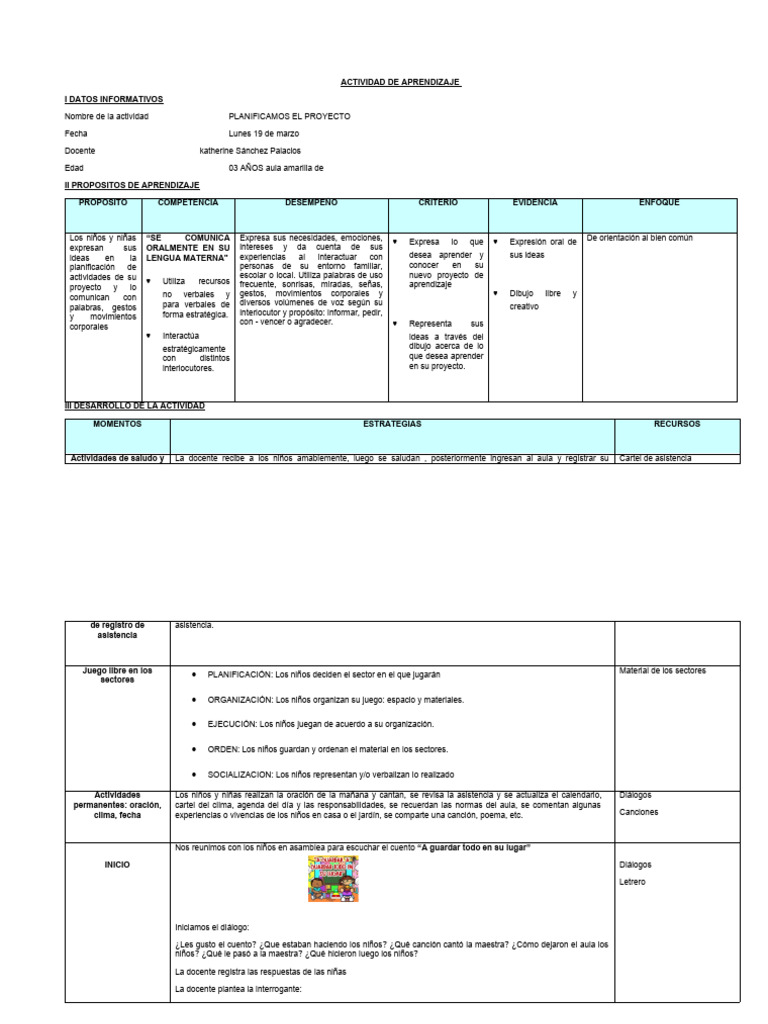 Experiencia N1 Organización Del Aula | PDF | Salón de clases | Aprendizaje