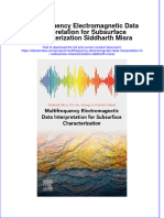 Textbook Ebook Multifrequency Electromagnetic Data Interpretation For Subsurface Characterization Siddharth Misra All Chapter PDF