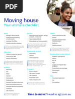 AGL Moving House Checklist