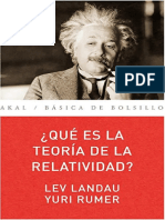 Landau Lev Y Rumer Yuriy - Que Es La Teoria de La Relatividad