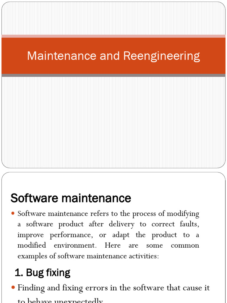 Software Maintenance and Reengineering | PDF | Software Engineering ...