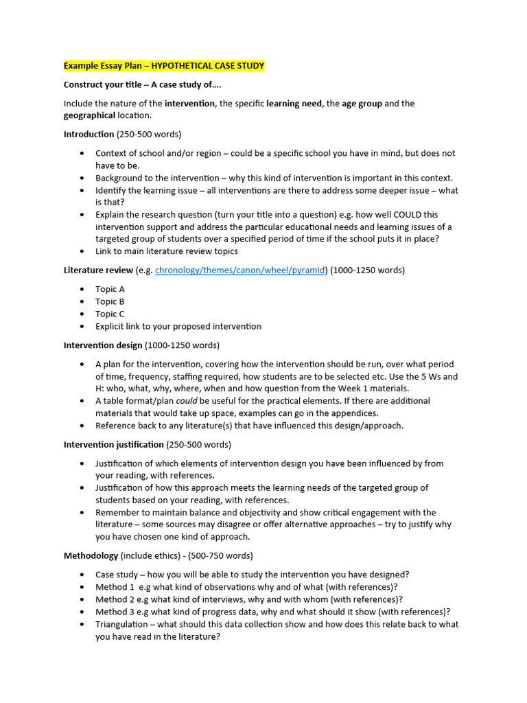 Case Study: Educational Intervention Plan | PDF | Data | Methodology
