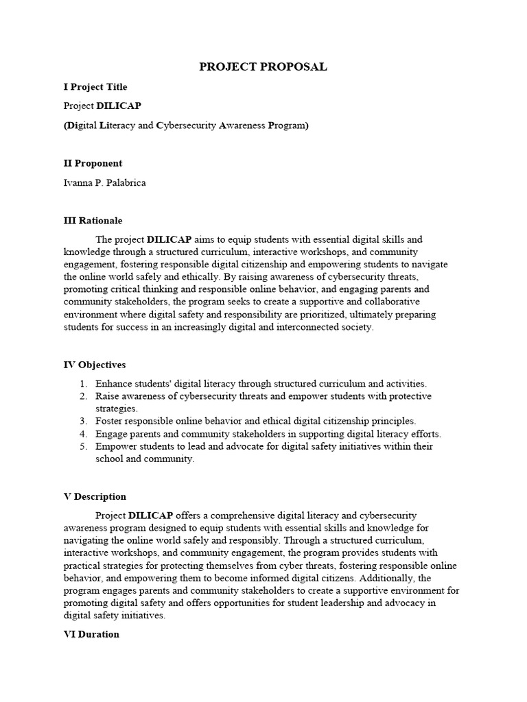Digital Literacy & Cybersecurity Program | PDF | Computer Security ...