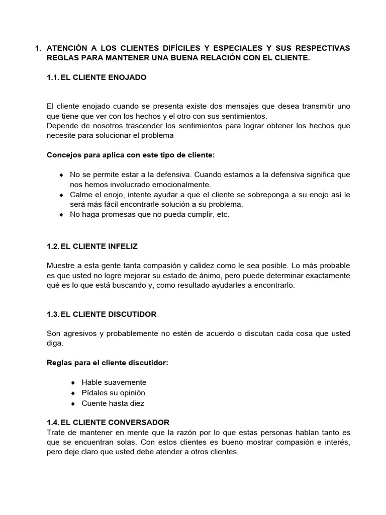 Atención a Clientes Difíciles en Transporte | PDF | Servicio al Cliente ...