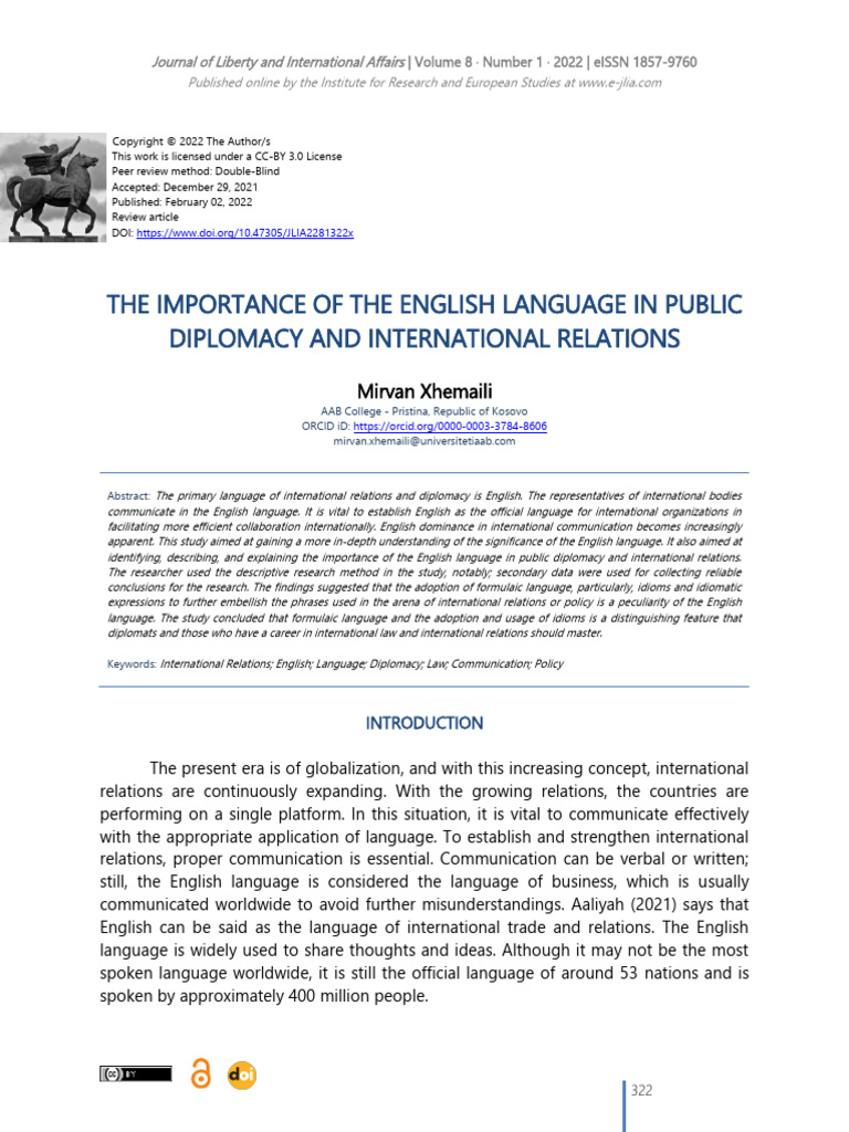 The Importance of The English Language in Public D | PDF | English ...