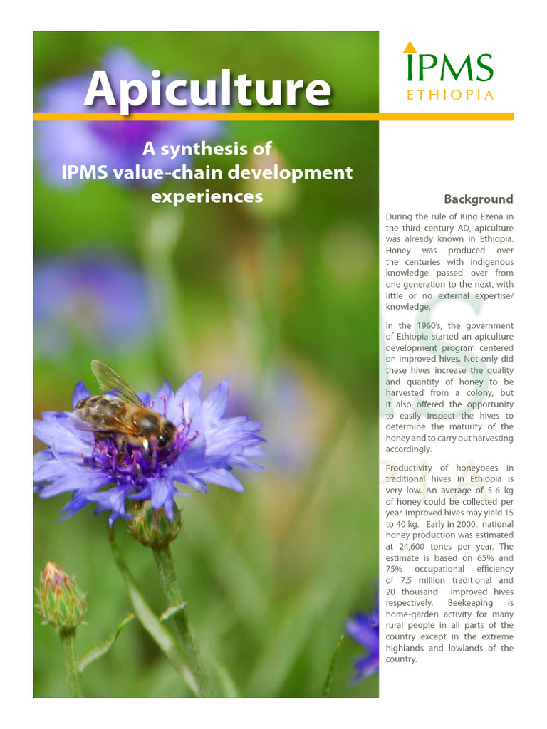 Apiculture Development in Ethiopia | PDF | Beekeeping | Beehive