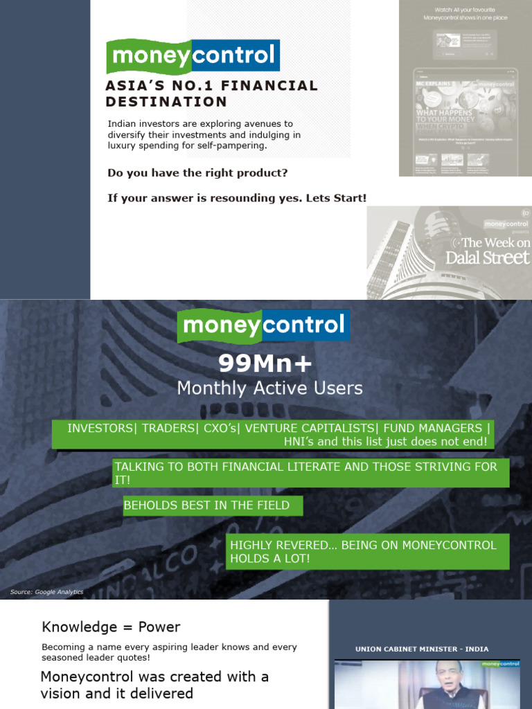 Moneycontrol: Asia's Top Financial Hub | PDF | Mass Media | Service ...