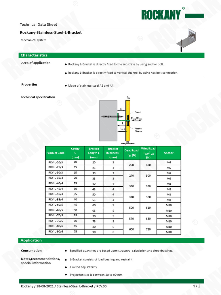 Rockany Stainless Steel L-Bracket Guide | PDF