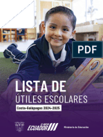 Lista de Utiles Escolares Costa Galapagos 2024 2025
