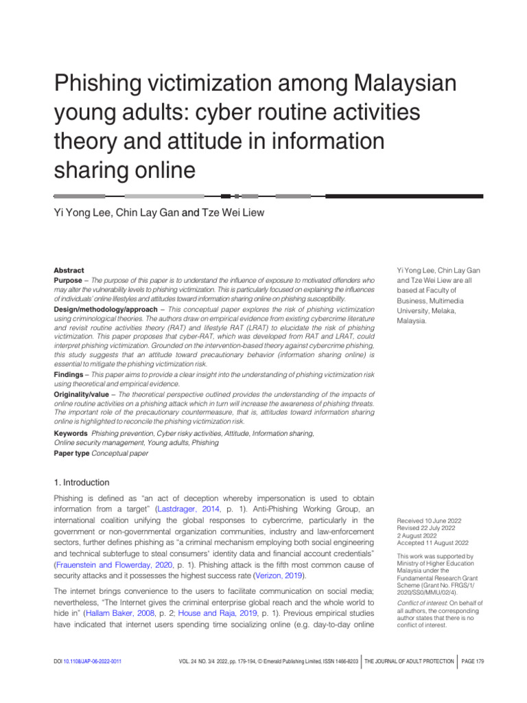 Phishing Victimization Among Malaysian Pdf Phishing Cybercrime