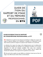 Guide Méthodologique de Rédaction Du Rapport de Stage Et Du Mémoire en BTS ITO 2022