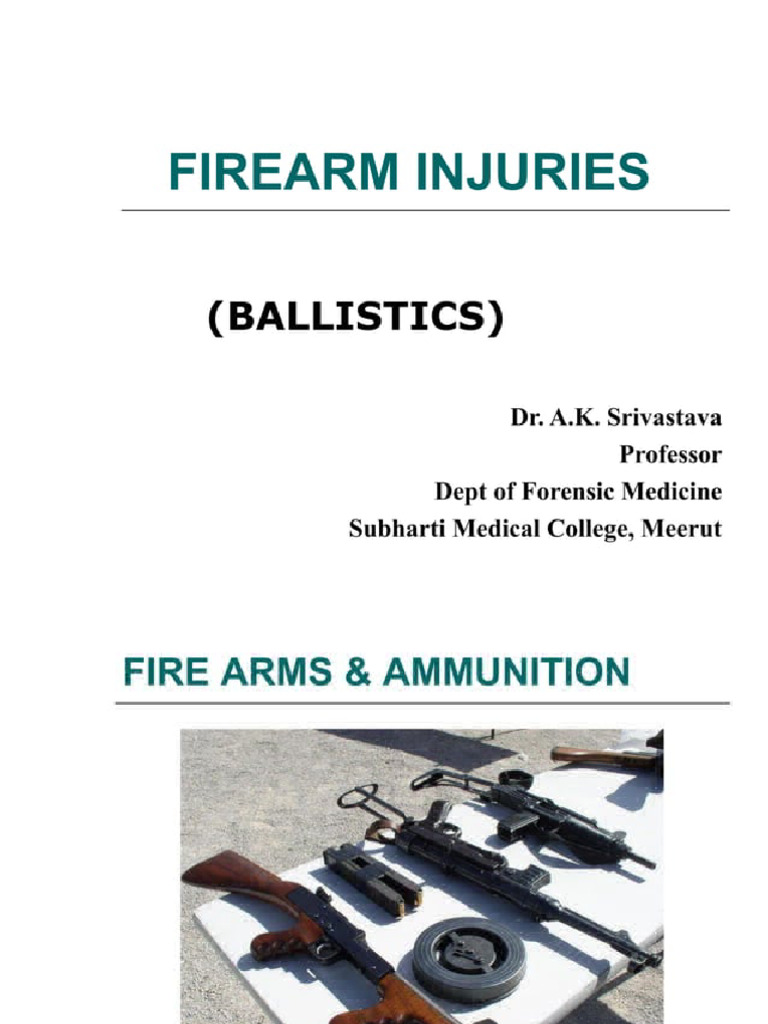 Firearm Injuries | PDF