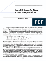 The Value of Chiasm For New Testament Interpretation