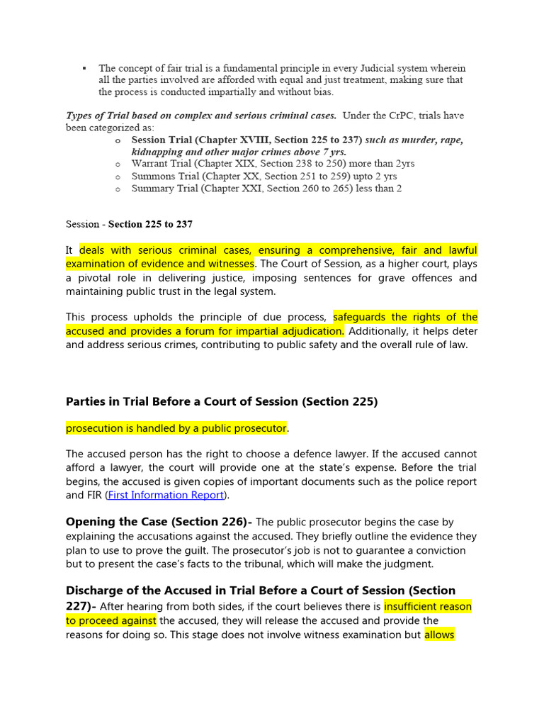 Types of Trials Under CrPC Explained | PDF | Criminal Procedure In ...