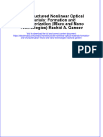 Textbook Ebook Nanostructured Nonlinear Optical Materials Formation and Characterization Micro and Nano Technologies Rashid A Ganeev All Chapter PDF